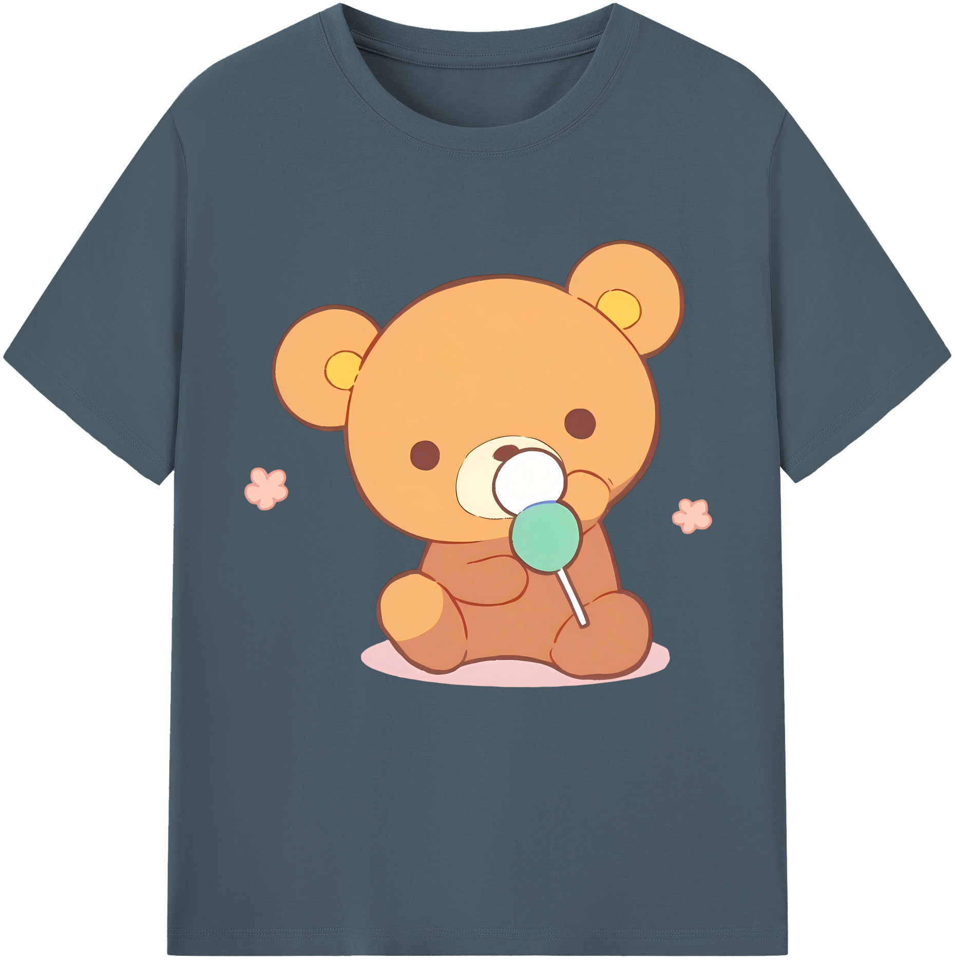 （画像用） リラックマ リラックマ キイロイトリ Rilakkuma Korilakkuma Kiiroitori 綿100％半袖Tシャツ（フロントプリント）